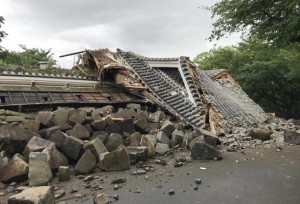 倒壊した熊本城