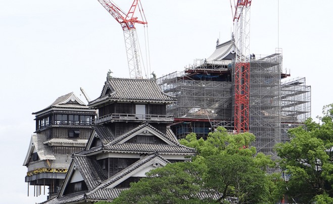 工事中の熊本城