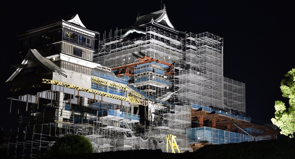 工事中の熊本城